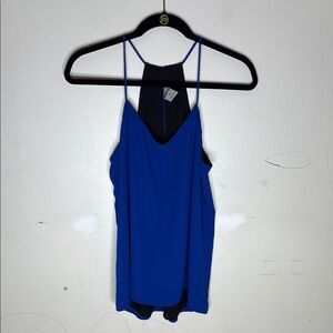 Express Blue and Black Barcelona Cami Women's Sleeveless Top Size Small